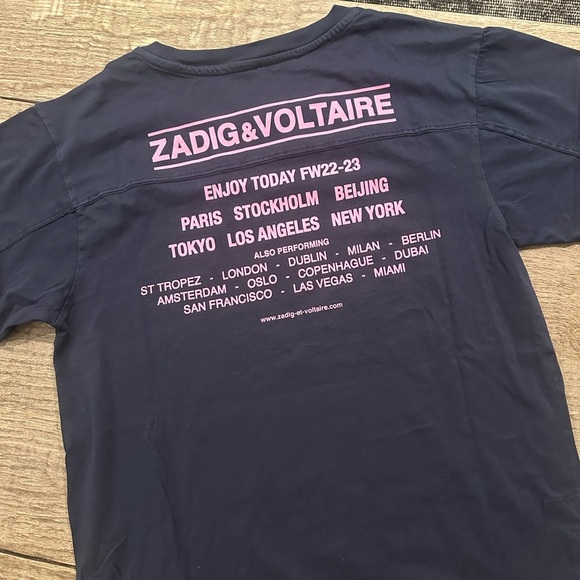 Zadig & Voltaire Bow Photoprint Strass T-Shirt- XS,S,M - Picture 5 of 8